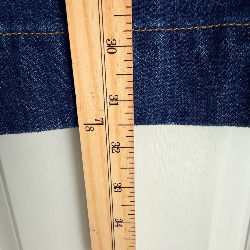 J CREW Blue Denim Midi High-Rise Classic Front Split Skirt Sz 27 (Small) - Picture 8 of 8